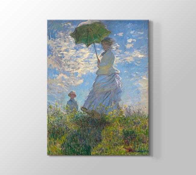  Claude Monet Woman with a Parasol - Gezinti : Şemsiyeli Kadın - La Promenade