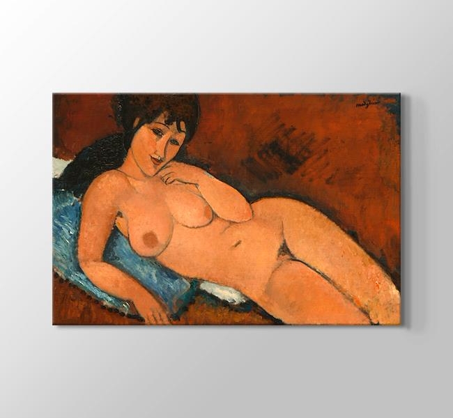  Amedeo Modigliani Nude on a Blue Cushion