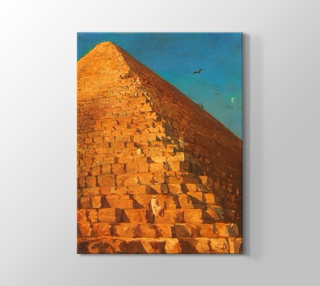  Adrien Dauzats The Great Pyramid - Giza Piramidi