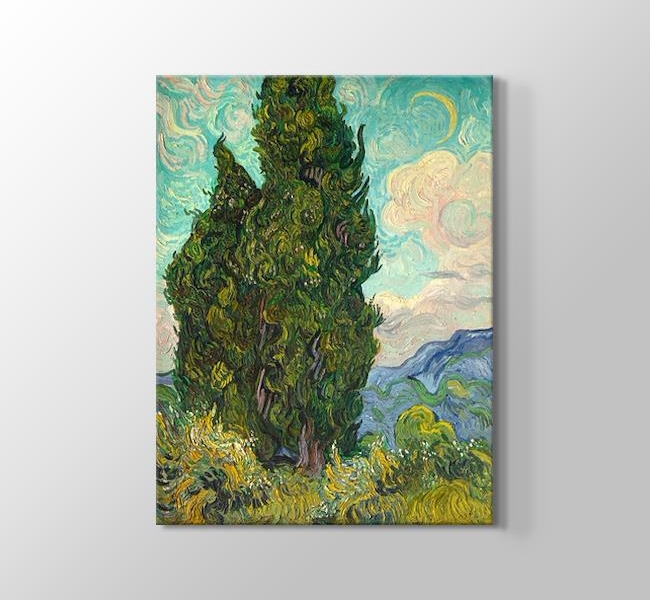  Vincent van Gogh İki Selvi Ağacı - Cypresses