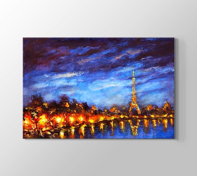  Paris Gece Işıkları Soyut Şehir