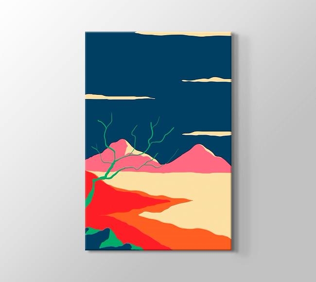  Renk Desenler - Gökyüzü ve Pembe Dağlar