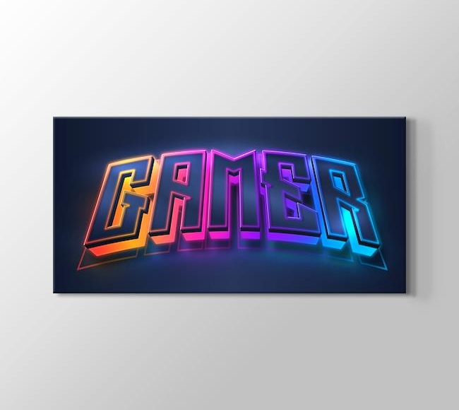  Gamer - Renkli Neon Deseni