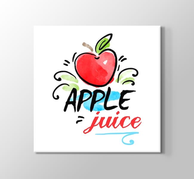  Elma Suyu - Apple Juice Sulu Boya Deseni