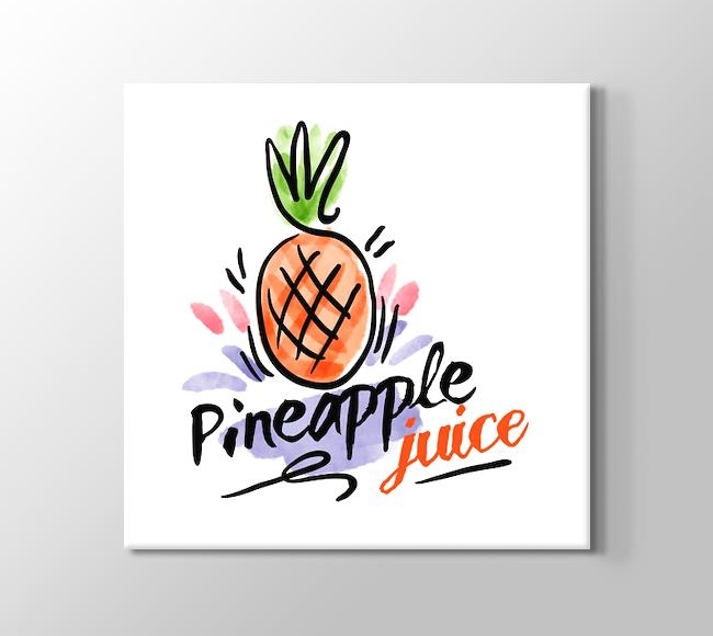  Ananas Suyu - Pineapple Juice - Sulu Boya Deseni
