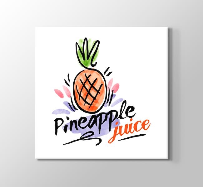  Ananas Suyu - Pineapple Juice - Sulu Boya Deseni