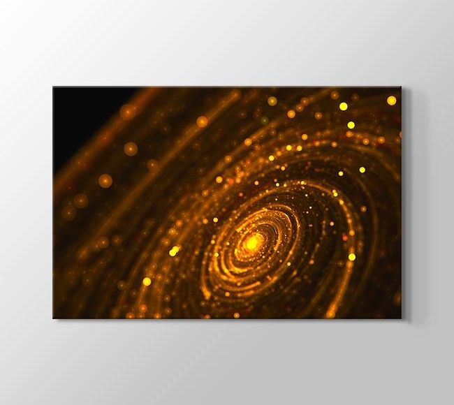  Altın Parçacıkların Oluşturduğu Spiral Fon
