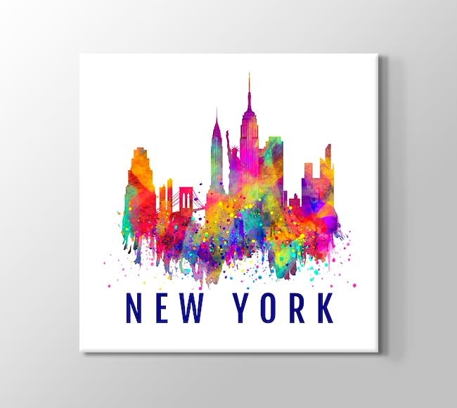  New York Renkli Silüet