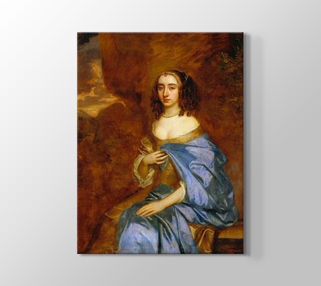  Peter Lely Portrait of a Lady with a Blue Drape