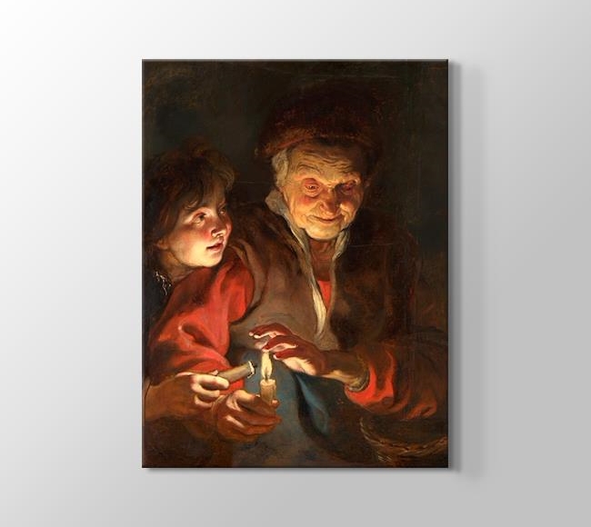  Peter Paul Rubens Old Woman and Boy with Candles