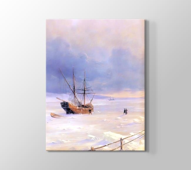  Ivan Aivazovsky Frozen Bosphorus Under Snow - İstanbul