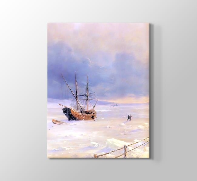  Ivan Aivazovsky Frozen Bosphorus Under Snow - İstanbul