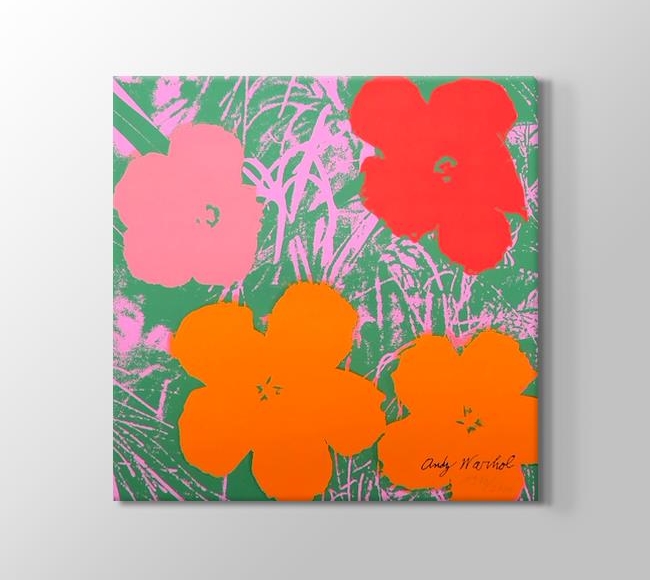  Andy Warhol Flowers - Renkli Çiçekler - Soft Renkler