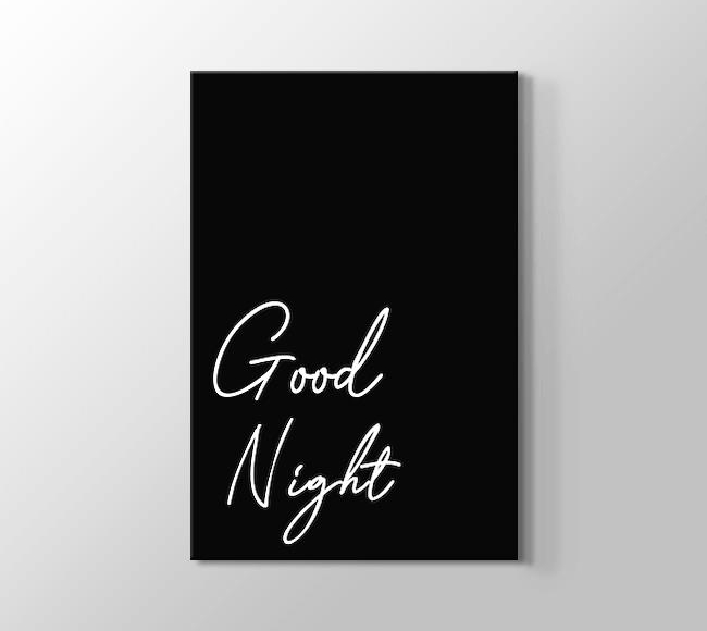  Good Night - Siyah Fonda Beyaz