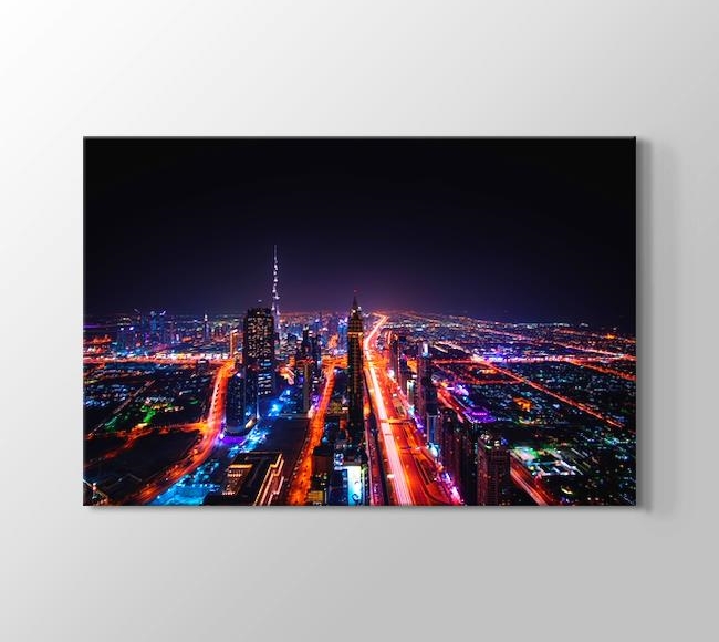  Gökdelenler ve Şehir Işıkları - Dubai