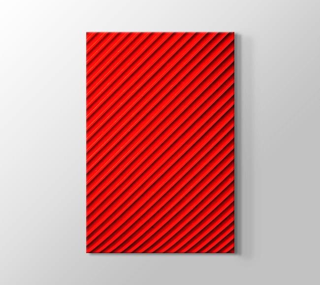  Kırmızı Üç Boyutlu Diyagonal Şeritler