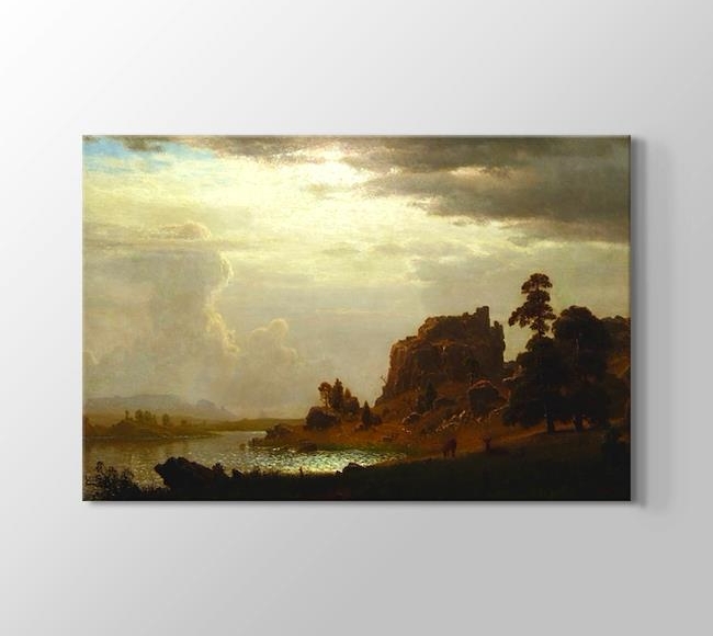  Albert Bierstadt On the Sweetwater Near the Devil's Gate