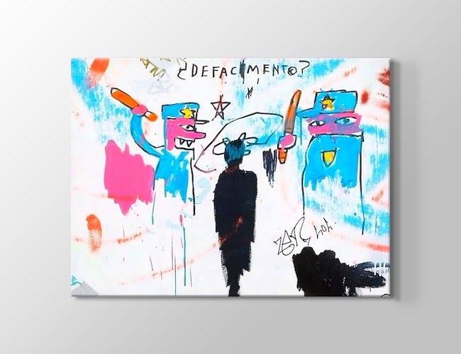 Defacement Jean-Michel Basquiat Kanvas tablosu