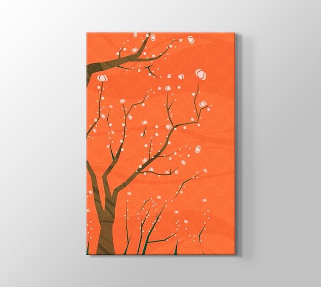  Minimalist Ağaçlar Japon Afişi