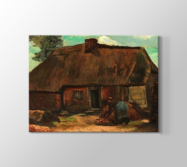  Vincent van Gogh Cottage with Peasant Woman Digging