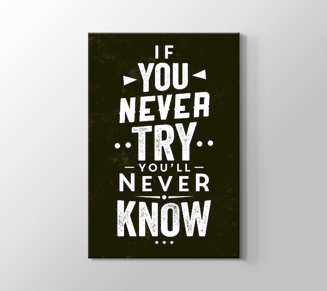  If You Never Try, You'll Never Know - Black