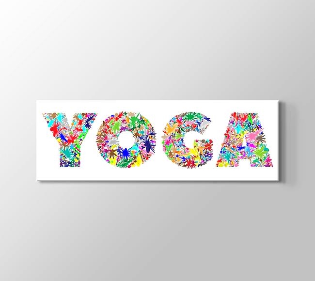  Renkli Yapraklarla Yoga Tipografi