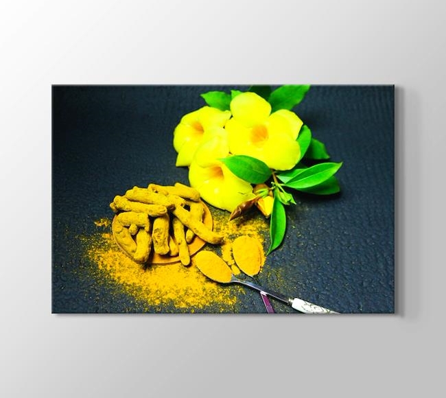  Sarı Çiçek ve Baharatlar Kompozisyon