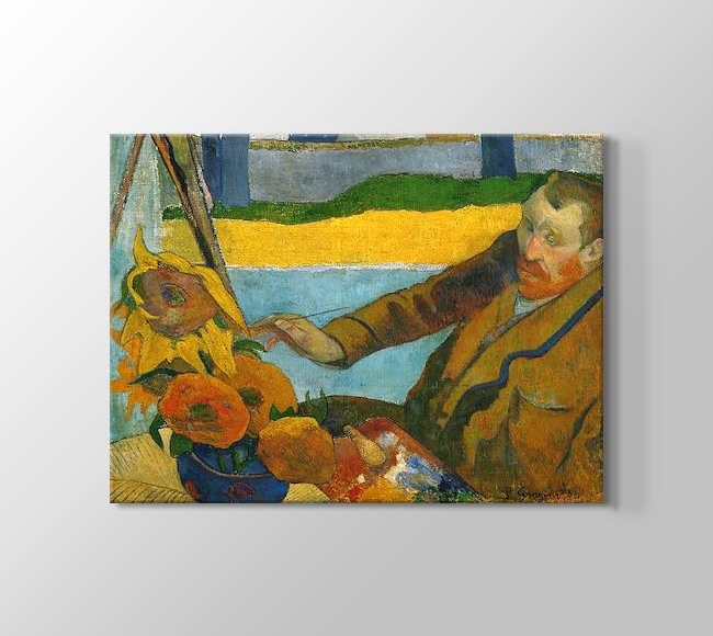  Paul Gauguin Vincent van Gogh painting sunflowers - Van Gogh Ay Çiçekleri Çalışırken