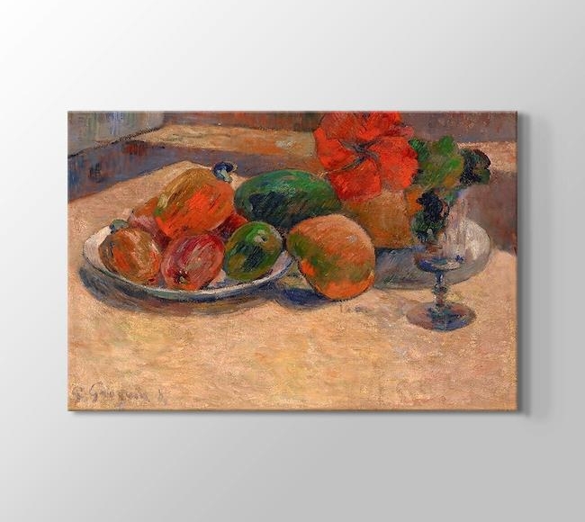  Paul Gauguin Still Life with Mangoes and a Hibiscus Flower