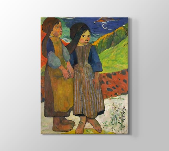  Paul Gauguin Two Breton Girls by the Sea