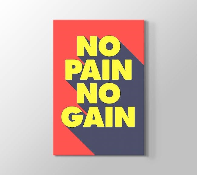  No Pain No Gain - Tipografi
