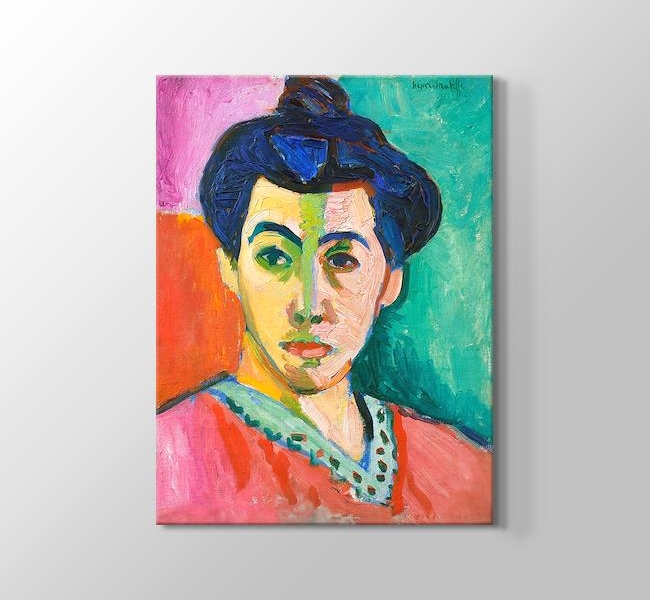 Portrait of Madame Matisse. The Green Line - Kanvas Tablosu