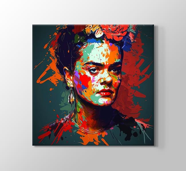  Thart Frida Kahlo - Yağlı Boya İllüstrasyonu