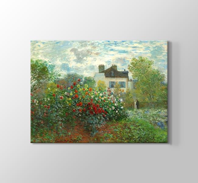 Argenteuil'de Monet'in Bahçesi - Monet's Garden in Argenteuil - Kanvas Tablosu