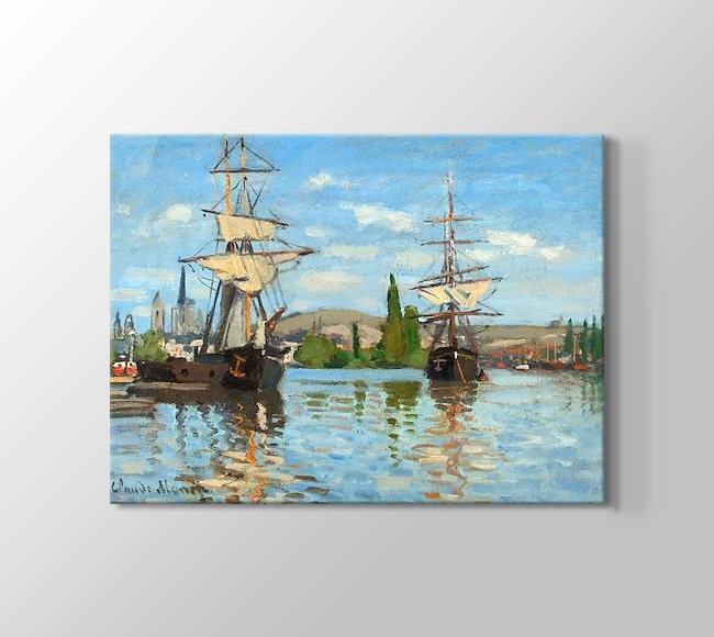  Claude Monet Ships Riding on the Seine at Rouen
