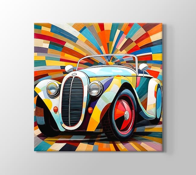  Picasso Tarzı Retro Araba Sanatı