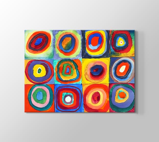  Wassily Kandinsky Color Study. Squares with Concentric Circles - Renk Çalışması. Eşmerkezli Daireli Kareler 1913