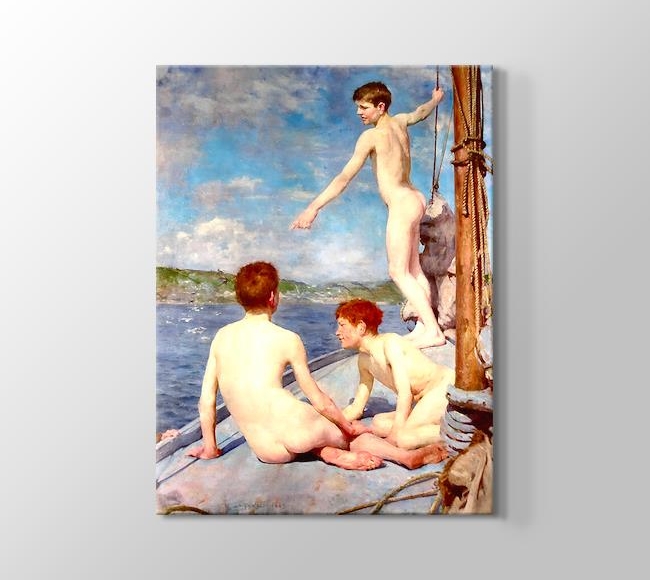 The Bathers 1889 - Kanvas Tablosu