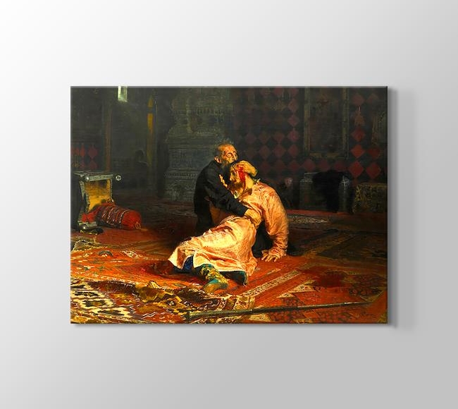  Ilya Repin Korkunç Ivan ve Oğlu İvan - Ivan the Terrible and His Son Ivan on