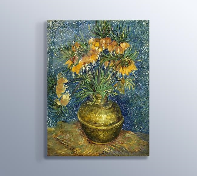 Bakır Vazoda Çiçekler - Imperial Fritillaries in a Copper Vase