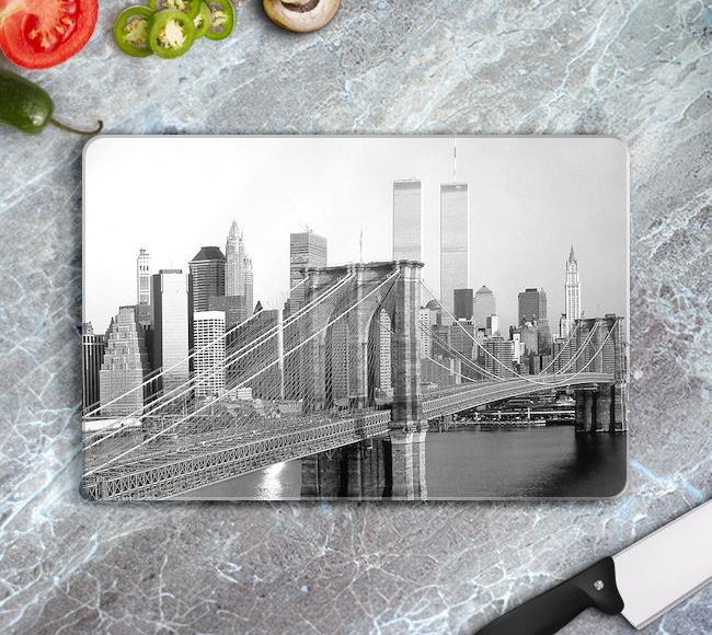 New York - Brooklyn Bridge - Siyah Beyaz