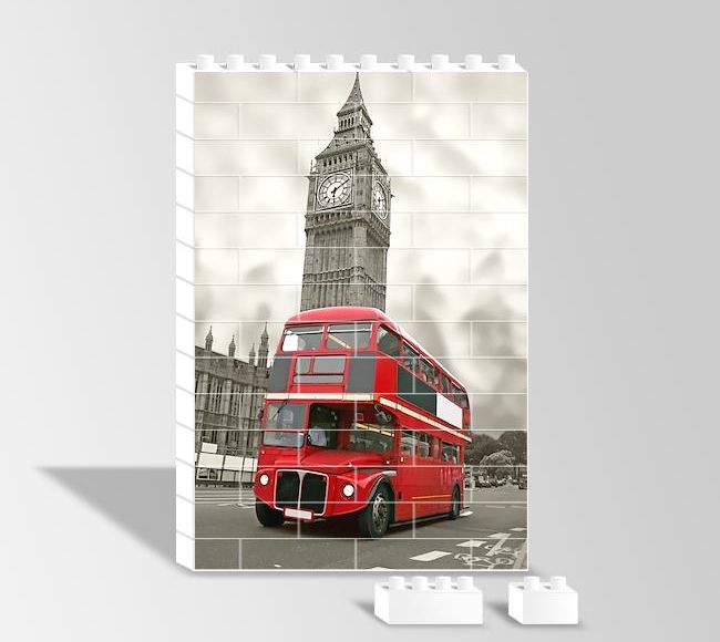 London - Red Bus and Big Ben
