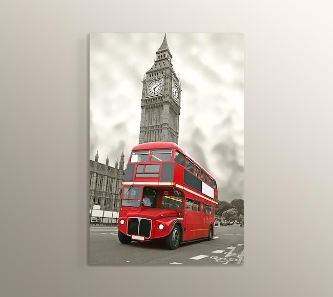 London - Red Bus and Big Ben