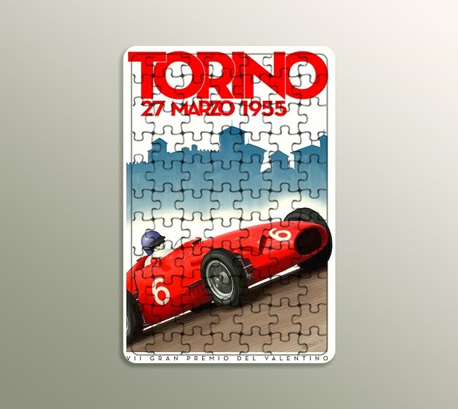 1955 Torino Formula 1 Vintage Posteri