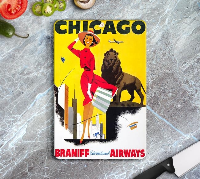 Chicago Vintage Havayolu Posteri