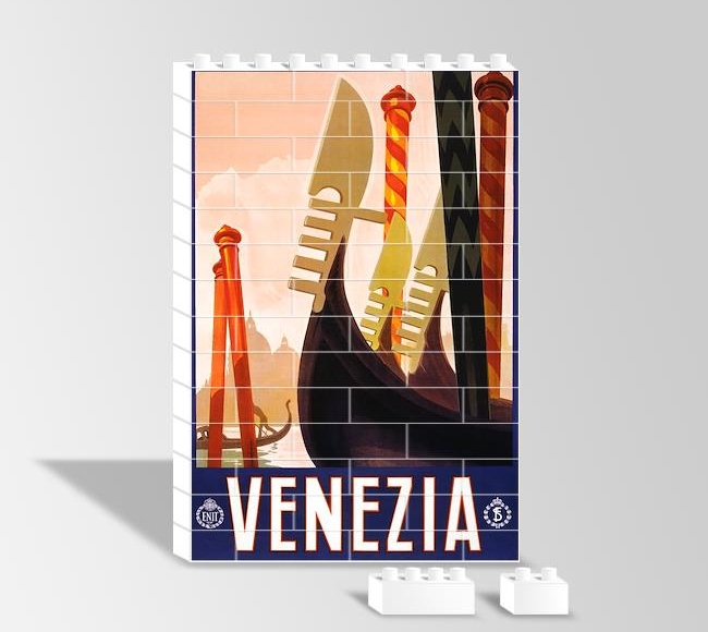 Venedik Vintage Gondol Posteri