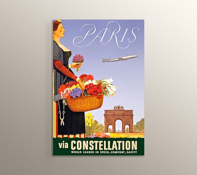 Paris Vintage Havayolu Posteri