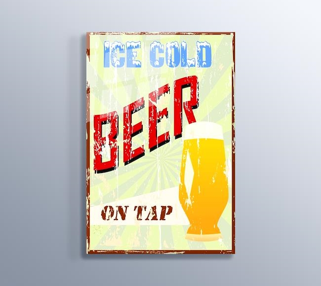 Vintage Bira Afişi - Ice Cold