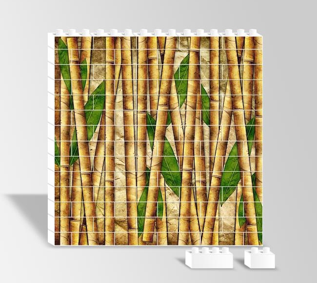 Dikey Bambu Çubuk Deseni