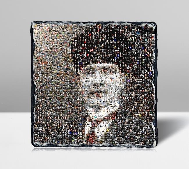 Atatürk Resimlerinden Oluşturulan Mozaik Atatürk Resmi